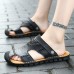 Men Casual Soft Anti Collision Toe Genuine Leather Sandals