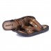 Men Comfy Two Way Wear Leather Sandals Beach Slippers Sandals