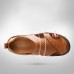 Soft Shoes Men Casual Breathable Genuine Leather Hollow Outs Sandals