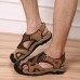 Men Breathable Comfy Adjustable Elastic Band Hook Loop Sandals