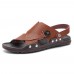 Men Microfiber Hollow Out Opened Toe Casual Beach Sandals