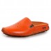 Slipper Shoes Men Hollow Out Casual Sandals In Leather