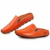 Slipper Shoes Men Hollow Out Casual Sandals In Leather