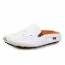 Slipper Shoes Men Hollow Out Casual Sandals In Leather