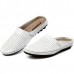 Slipper Men Hollow Out Casual Beach Slip On In Leather