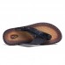 Men Soft Casual Genuine Leather Beach Clip Toe Slippers