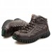 Men Soft Leather Wear Resistance Outsole Fur Lining Outdoor High Top Boots