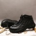 Men Soft Leather Wear Resistance Outsole Fur Lining Outdoor High Top Boots