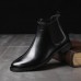 Men Soft Boots Slip-on Leather Ankle Boots