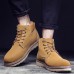 Men Casual Comfortable Leather Lace Up Boots