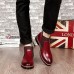 Men Comfortable Genuine Leather Elastic Band Ankle Boots