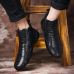 Men Slip Resistance Side Zipper Leather Ankle Boots