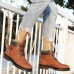 Big Size Men Warm Fur Soft Leather Ankle Boots