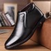 Men Soft Warm Plush Lining Casual Business Ankle Boots