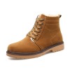 Men Coton Boots Fur Lining Keep Warm Plush High Top Outdoor Shoes