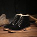 Men Coton Boots Fur Lining Keep Warm Plush High Top Outdoor Shoes