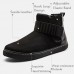 Men Hook Loop Stripe Elastic Band Comfortable Suede Ankle Boots