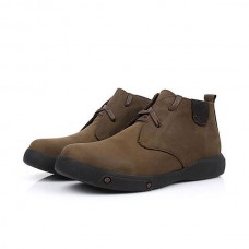 Men Comfortable Split Leather Fur Lining Wear Resistance Outsole Ankle Boots