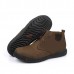 Men Comfortable Split Leather Fur Lining Wear Resistance Outsole Ankle Boots