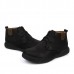 Men Comfortable Split Leather Fur Lining Wear Resistance Outsole Ankle Boots