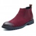 Men Soft Casual Business Elastic Band Comfy Suede Leather Ankle Boots