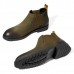 Men Soft Casual Business Elastic Band Comfy Suede Leather Ankle Boots