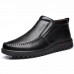 Men Casual Daily Warm Lining Leather Ankle Boots