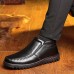 Men Casual Daily Warm Lining Leather Ankle Boots