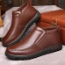 Men Casual Daily Warm Lining Leather Ankle Boots