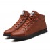 Men Casual Soft Wool Lining Lace Up Ankle Boots