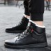 Men Casual Soft Wool Lining Lace Up Ankle Boots