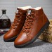 Men Casual Soft Wool Lining Lace Up Ankle Boots