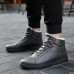 Men Casual Soft Wool Lining Lace Up Ankle Boots