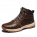 Men Casual Warm Wool Lining Retro Ankle Boots