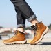 Men Casual Warm Wool Lining Retro Ankle Boots