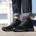 Men Casual Warm Wool Lining Retro Ankle Boots