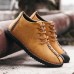 Menico Big Size Men Comfortable Leather Hand Stitching Ankle Boots