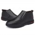 Men Casual Warm Lining Slip-on Ankle Boots