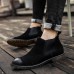 Men England Style Suede Leather Soft Sole Ankle Boots