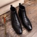 Men Casual Genuine Leather Pointed Toe Business Ankle Boots