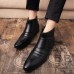 Men Casual Genuine Leather Pointed Toe Business Ankle Boots