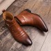 Men Casual Genuine Leather Pointed Toe Business Ankle Boots