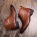 Men Casual Genuine Leather Pointed Toe Business Ankle Boots