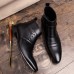 Men Casual Genuine Leather Pointed Toe Business Ankle Boots