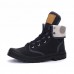 Lace Up Warm Wool Lining Round Toe Soft Sole Short Boots For Men