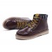 Men Casual Soft Leather Ankle Boots Lace Up Boots Moc Toe Shoes