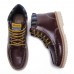 Men Casual Soft Leather Ankle Boots Lace Up Boots Moc Toe Shoes