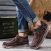 Men Comfortable Hand Stitching High Top Suede Oxfords Boots