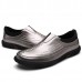 Men Casual Business Soft Sole Genuine Leather Slip On Oxfords