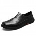 Men Casual Business Soft Sole Genuine Leather Slip On Oxfords